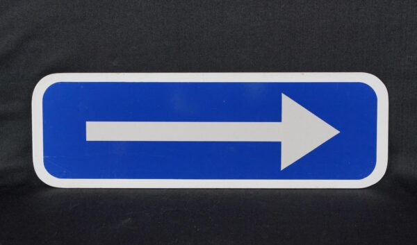 Vintage Signs - Vintage Aluminum Arrow Directional Guide Sign