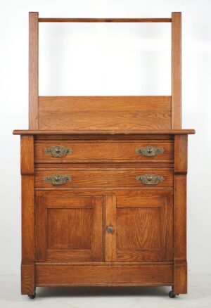Bedroom - Antique Victorian Oak Bedroom Washstand