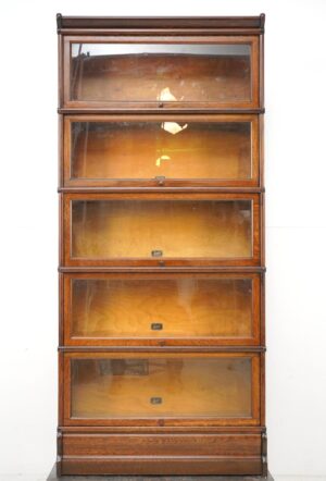 Bookcases - Antique Five Section Oak Hale Barrister Bookcase
