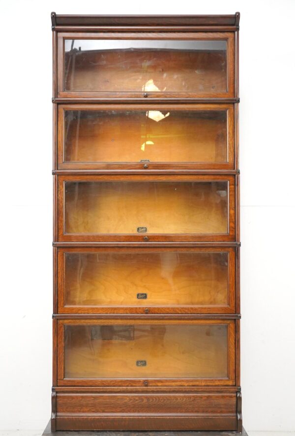 Bookcases - Antique Five Section Oak Hale Barrister Bookcase