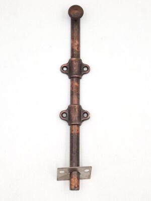 Door Locks - Vintage 9 in. Japanned Steel Surface Door Bolt