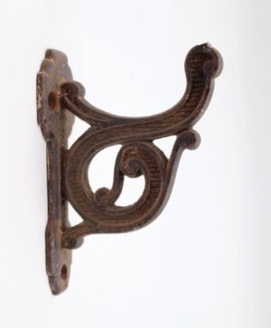 Single Hooks - Antique Art Deco Black Cast Iron Wall Hook