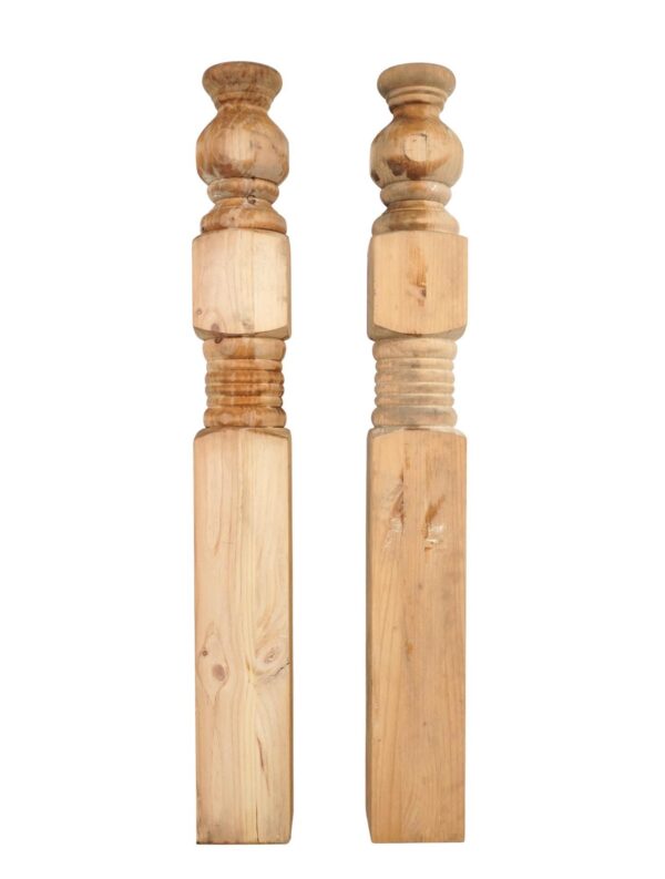Staircase Elements - Pair of Unfinished Wood Newel Posts 5.5 x 45.5 in.