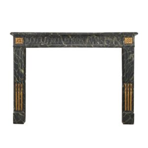 Stone & Tile Mantels - Waldorf Astoria French Limestone Mantel with Faux Black Marble Finish