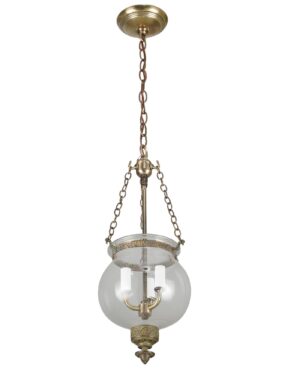 Up Lights - Antique 7.5 in. Clear Crystal Onion Bell Jar Pendant Light