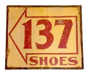 Vintage Signs - Reclaimed 137 Shoes Marty Supreme Movie Set Sign