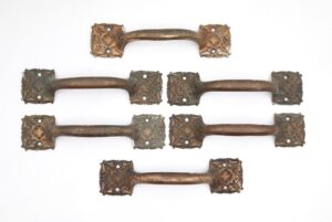 Window Hardware - Set of Gothic Bronze Window Lift Furniture Pulls Handles