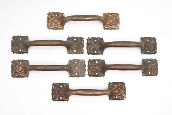 Window Hardware - Set of Gothic Bronze Window Lift Furniture Pulls Handles