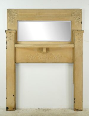 Wood Mantels - Antique Victorian Beveled Mirror Wood Mantel