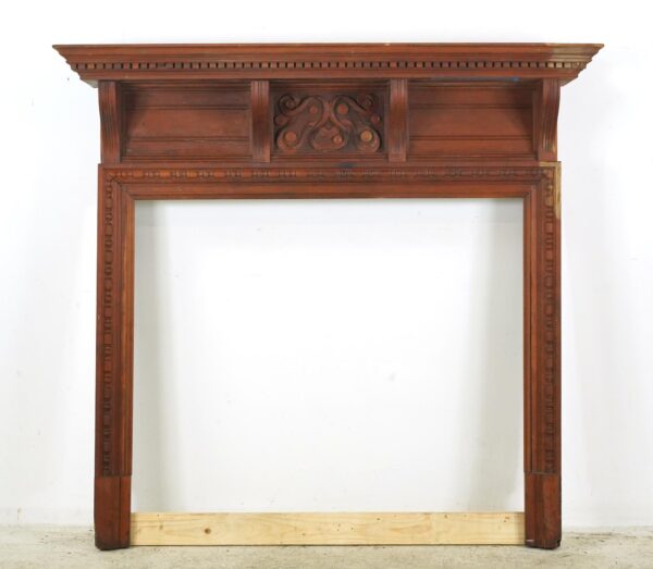 Wood Mantels - Early 20th Century Victorian Wooden Fireplace Mantel