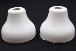 Bathroom - Pair of Plain White Ceramic Faucet Covers