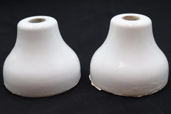 Bathroom - Pair of Plain White Ceramic Faucet Covers