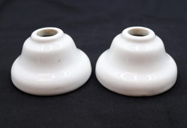 Bathroom - Pair of Vintage Plain White Ceramic Faucet Covers