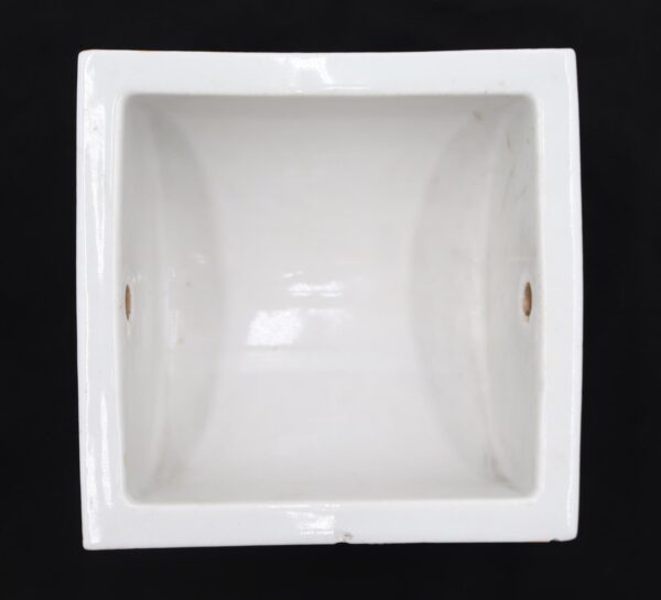 Bathroom - Reclaimed Square White Ceramic Flush Mount Toilet Paper Holder