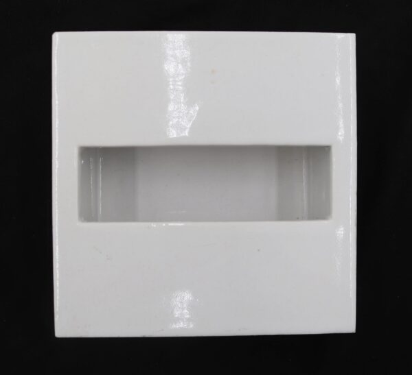 Bathroom - Vintage Recessed Square White Ceramic Tissue Holder