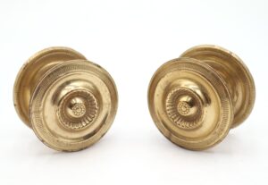 Cabinet & Furniture Knobs - Pair of Traditional 1.875 in. Brass Drawer Cabinet Knobs
