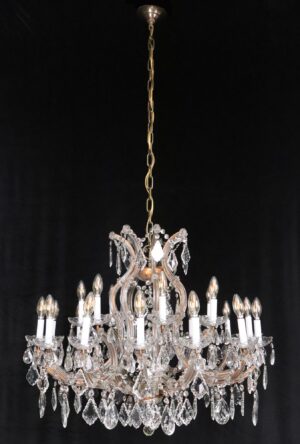 Chandeliers - Restored Large Scale Marie Therese Crystal Chandelier