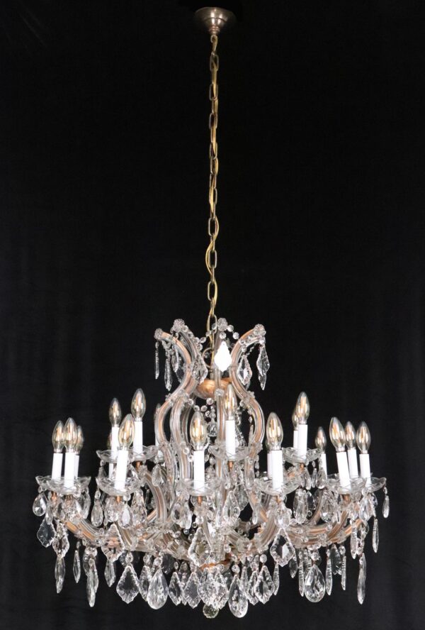 Chandeliers - Restored Large Scale Marie Therese Crystal Chandelier