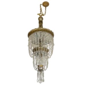 Chandeliers - Restored Waldorf Astoria Empire Crystal Basket Chandelier