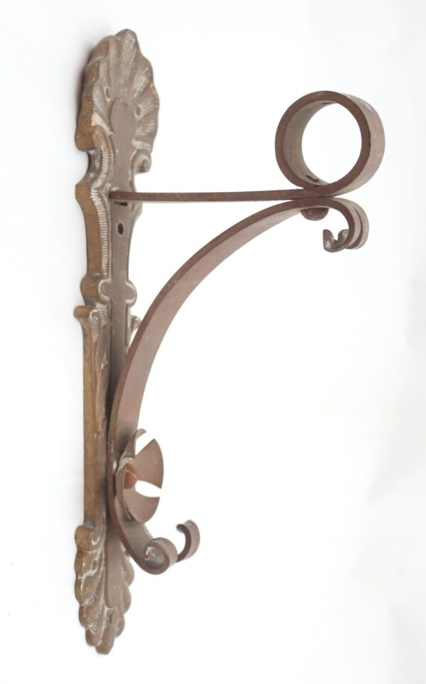 Curtain Hardware - Vintage Brass Curtain Rod Wall Bracket