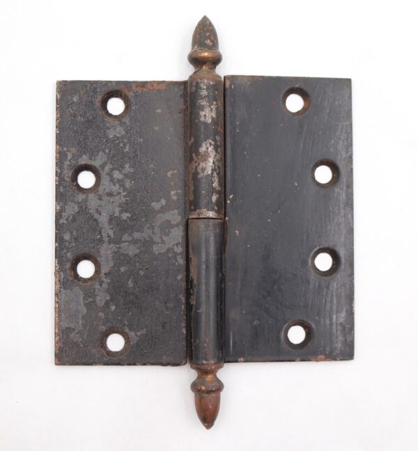Door Hinges - Antique 5 x 4.875 in. Steel Acorn Lift Off Door Hinge
