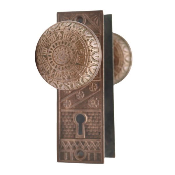 Door Knob Sets - Antique Vernacular Bronze Passage Door Knob Set