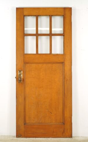 Entry Doors - Vintage Six Lite Wood Commercial Entry Door 36 x 83.625 in.