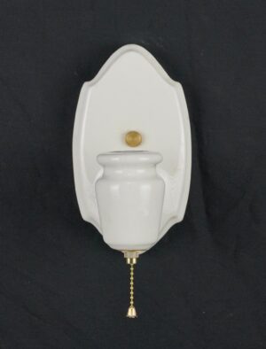 Video of Restored Traditional White Porcelain Wall Sconce.