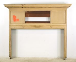 Wood Mantels - Antique Georgian Tan Wood Fireplace Mantel