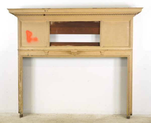Wood Mantels - Antique Georgian Tan Wood Fireplace Mantel