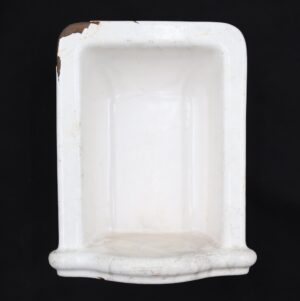 Bathroom - Antique Enameled Cast Iron Arched Bathtub Recessed Soap Dish