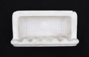 Bathroom - Antique Recessed Enameled Cast Iron Bathtub Soap Dish