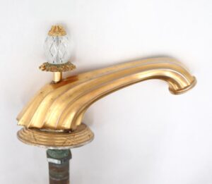 Bathroom - Sherle Wagner Empire Gilded Brass Bathroom Faucet