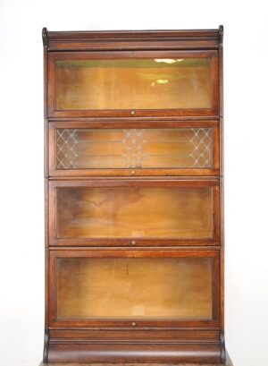 Bookcases - Antique Four Section Oak Humphrey Barrister Bookcase