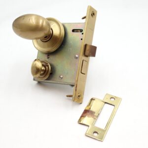 Door Knob Sets - Baldwin Brushed Brass Oval Privacy Door Knob Set