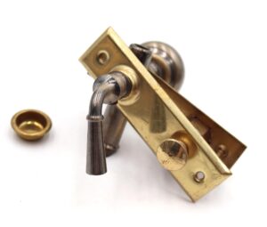 Door Knob Sets - Vintage Brass Screen Door Handle Knob Set