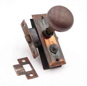 Door Knob Sets - Vintage Classic Japanned Screen Door Handle Knob Set