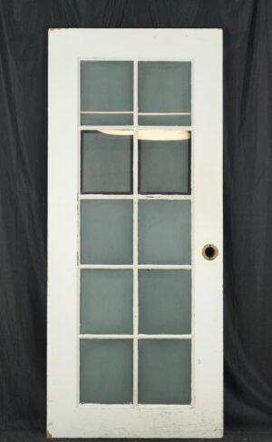 Vintage 10 Frosted Lite Wood French Door 35.875 x 83.5 in.