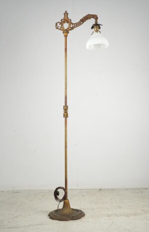 Video of Restored Victorian Brass Plated Bridge Floor Lamp.