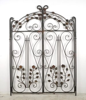 Video of Vintage Entryway Wrought Iron Double Garden Gates.