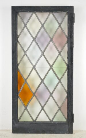 Video of Tudor Diamond Leaded Stained Glass Steel Casement Window - R291927.