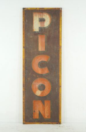 Video of Vintage French Enameled Steel Picon Advertising Sign.