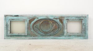 Video of Antique Bronze Belgian Post Office Window Panel.