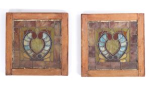 video of pair of stained glass windows.